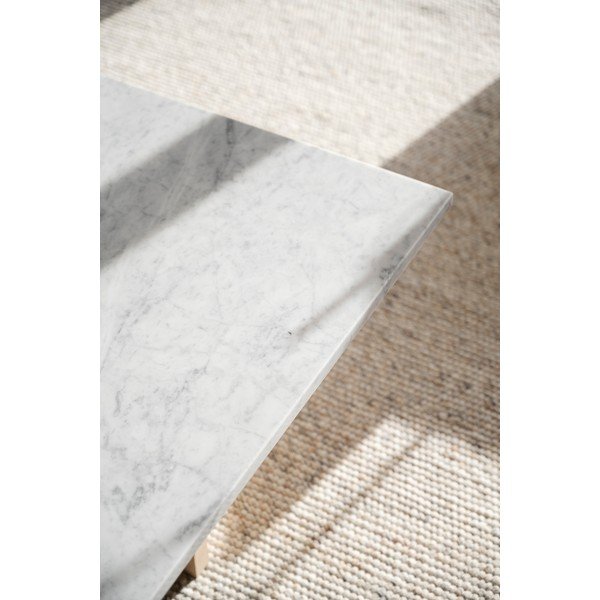 Belo-rjava mizica iz marmorja 90x90 cm Brooksville - Rowico-image-4
