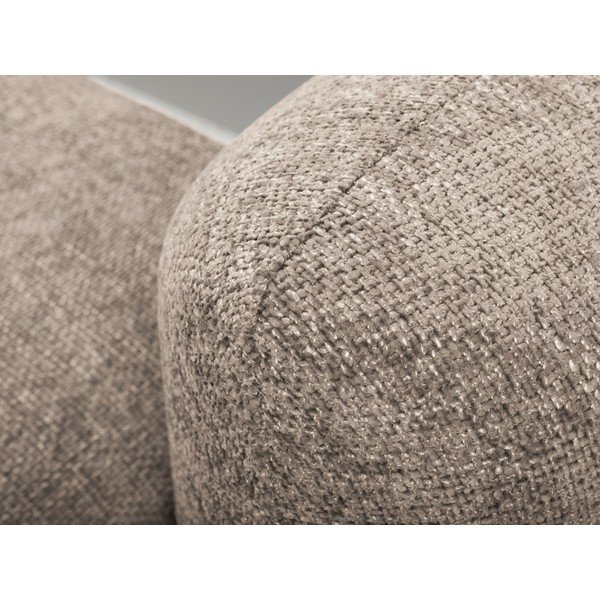 Svetlo rjava raztegljiva kotna sedežna garnitura iz šenilje s prostorom za shranjevanje (levi kot/z ležalnikom) Mele – Makamii-image-4