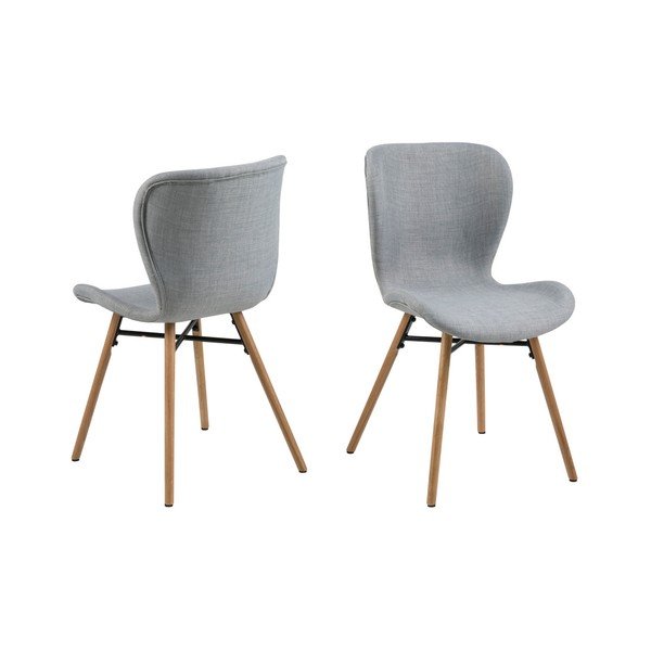 Komplet 2 svetlo sivih jedilnih stolov Actona Batilda-image-3