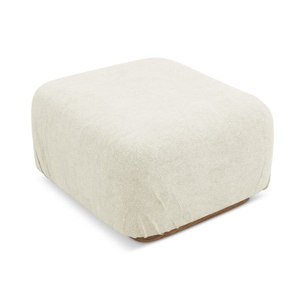 Kremno bel modularni otoman iz tkanine bouclé Ailani – Makamii-image-1