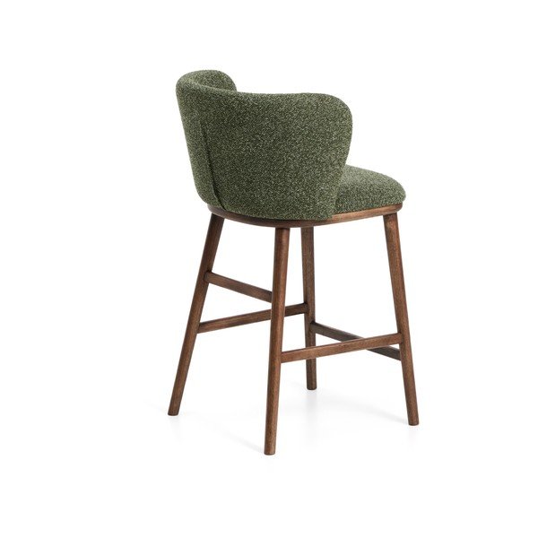Temno zelen oblazinjen barski stol (višina sedeža 65 cm) Ciselia – Kave Home-image-3
