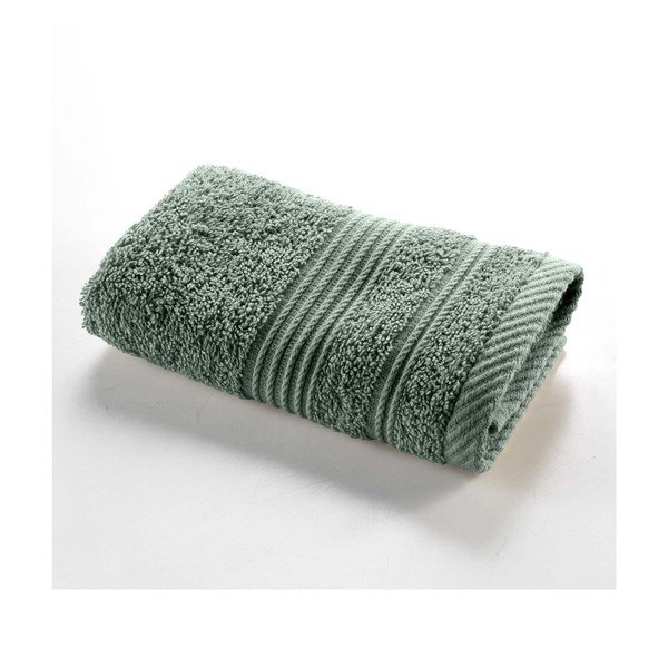 Žajbljevo zelena frotirna bombažna brisača 30x50 cm Tendresse – douceur d'intérieur