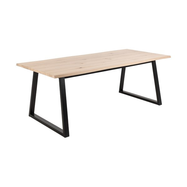 Jedilna miza z mizno ploščo v hrastovem dekorju 100x220 cm Malika – Actona-image-3