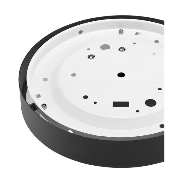 Črna stropna svetilka s steklenim senčnikom - LAMKUR-image-4