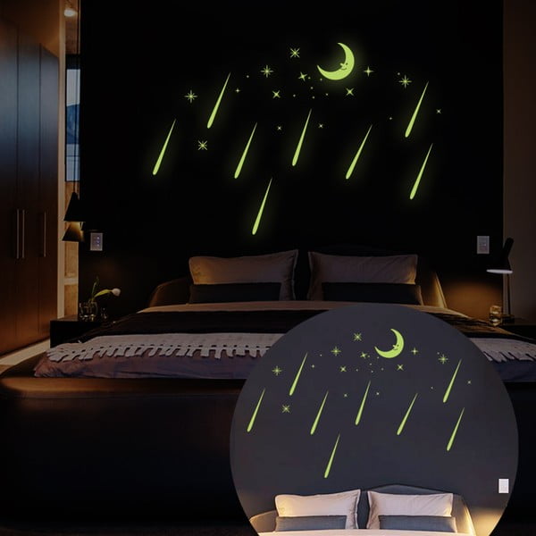 Stenske nalepke Ambiance Moon And Falling Stars-image-2