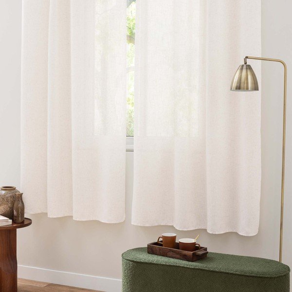 Kremno bela zavesa 140x240 cm Pauline – douceur d'intérieur-image-2
