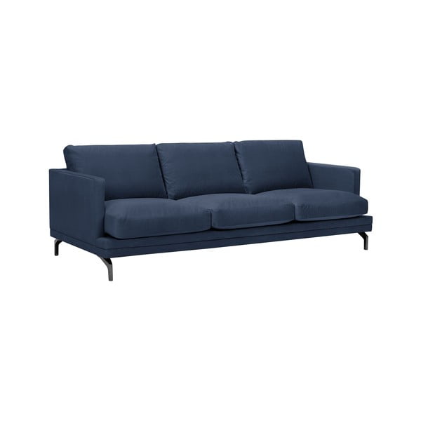 Temno modra zofa z naslonom za noge v črni barvi Windsor & Co Sofas Jupiter-image-1