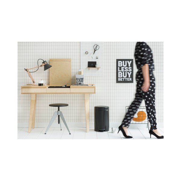 Črni koš za pedala Brabantia Newicon, 12 l-image-1