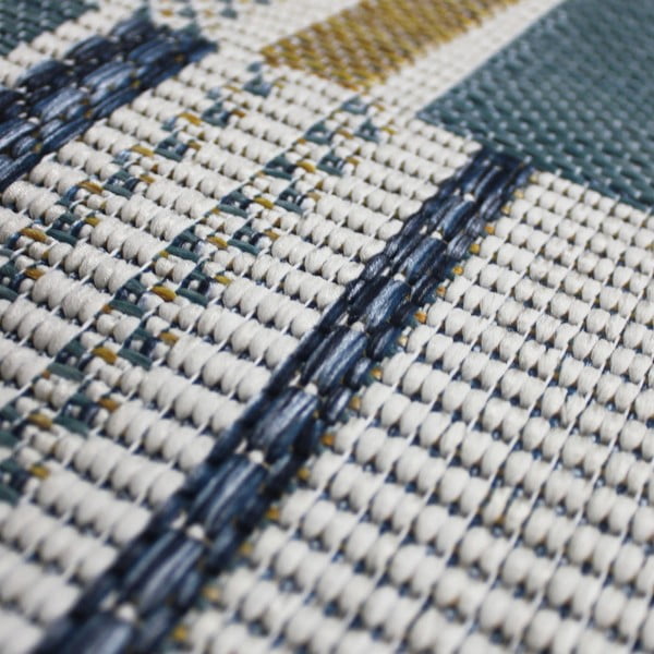 Rumeno-modra notranja in zunanja preproga 160x230 cm Rosco Geo – Flair Rugs-image-3