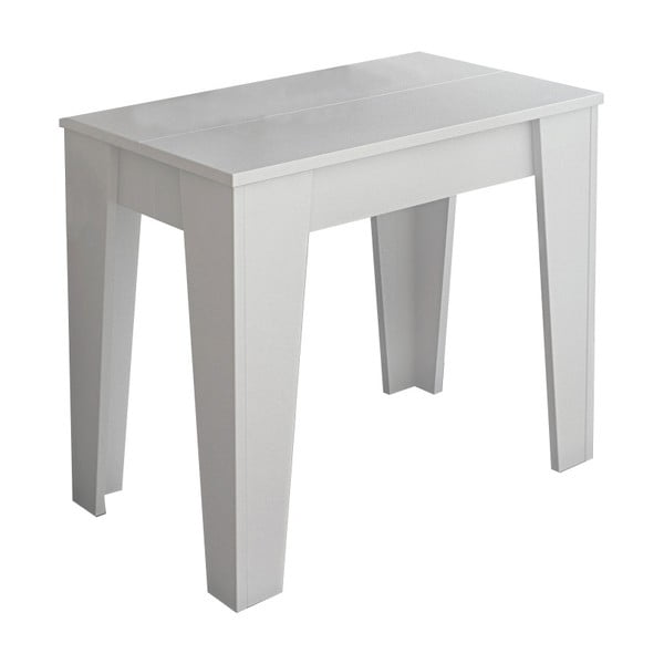 Bela lesena miza s 6 dodatnimi podaljški Tomasucci Charlie, 75 x 90 x 50 cm