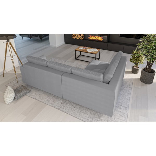 Siva kotna sedežna garnitura (z levim kotom) Ariella – Ropez-image-3