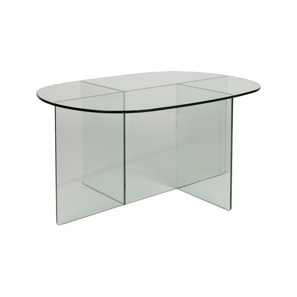 Steklena klubska mizica 60x80 cm Linea – Zuiver