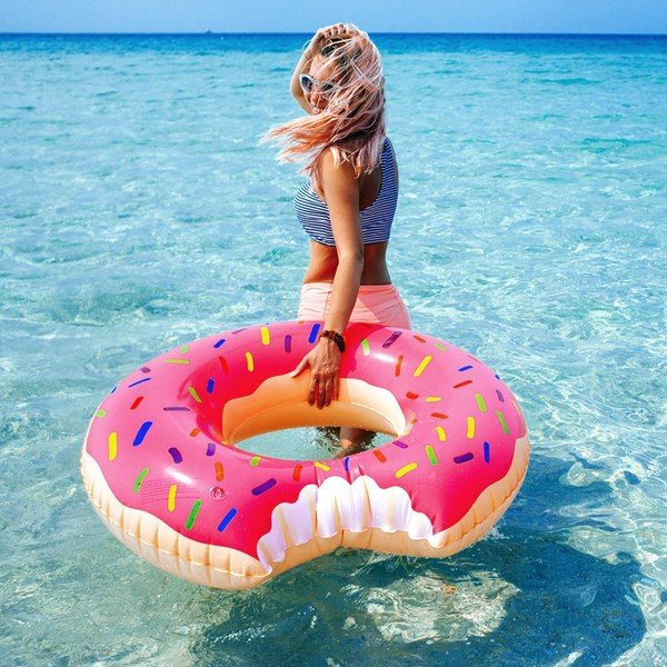 Napihljiv obroč InnovaGoods Pink Donut-image-1