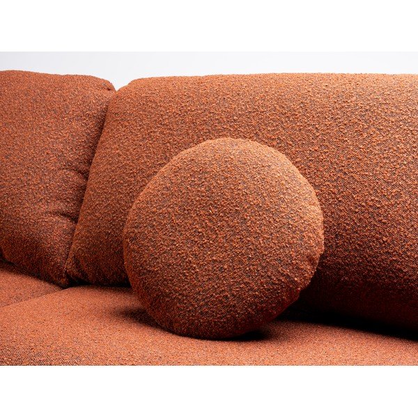 Opečnato oranžna raztegljiva sedežna garnitura iz tkanine bouclé 230 cm Trango – CustomForm-image-1