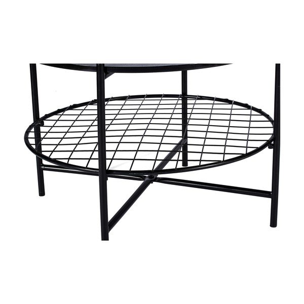 Črna okrogla kavna mizica Bonami Essentials Joe, Ø 63 cm-image-3