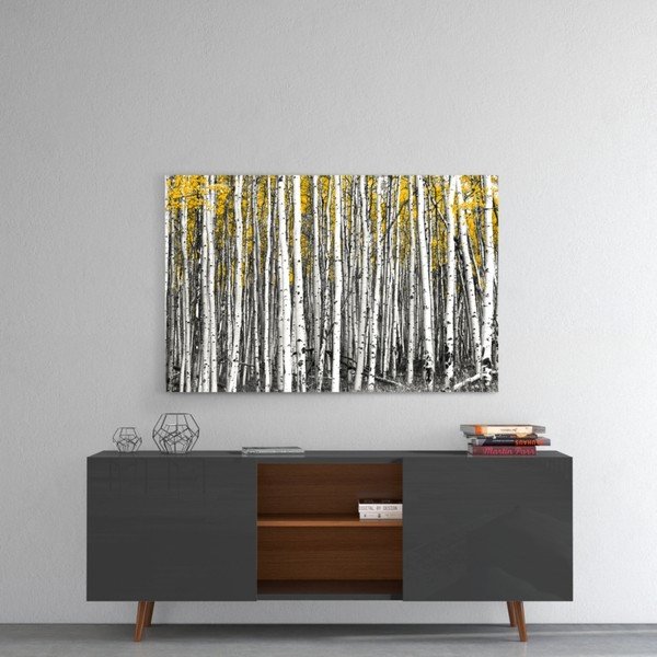 Steklena slika Insigne Yellow Woods, 110 x 70 cm-image-1