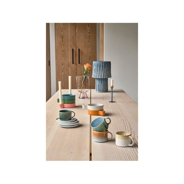 Svetlo rožnata steklena vaza (višina 24 cm) Drum – Villa Collection-image-2