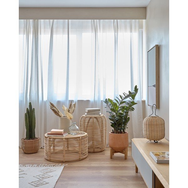 Okrogla mizica iz ratana v naravni barvi ø 66 cm Kohana – Kave Home-image-2