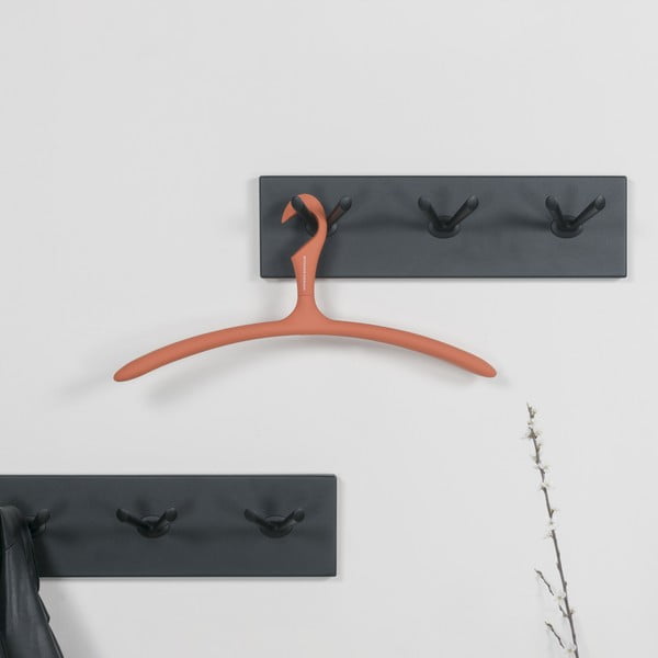 Črn kovinski stenski obešalnik 45 cm Pull – Spinder Design-image-1