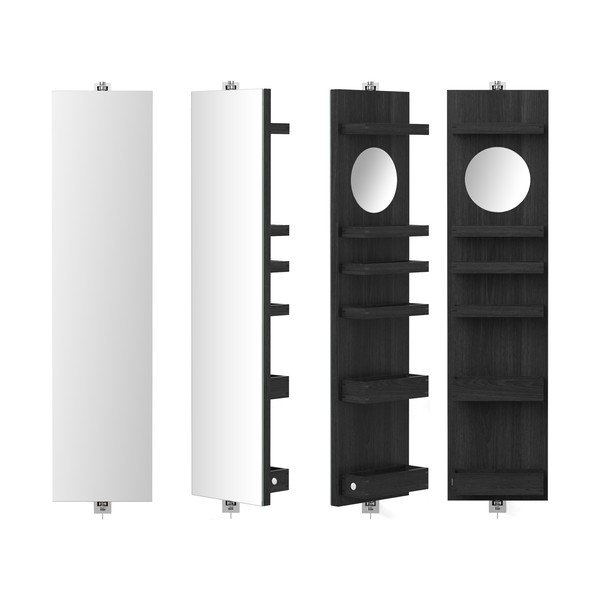 Vrtljivo ogledalo s policami Wireworks Cosmos Dark, višina 114 cm-image-1