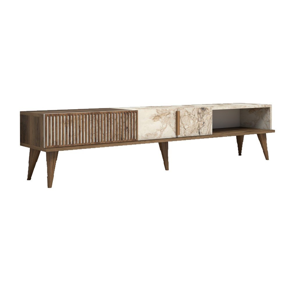 TV omarica v marmornem dekorju v naravni barvi 180x40 cm Milan