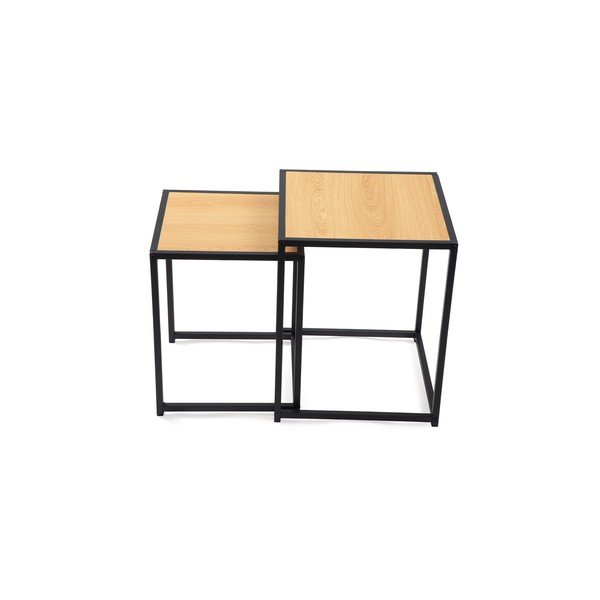 Stranske mizice v hrastovem dekorju v kompletu 2 ks 38x38 cm Noah – Bonami Essentials-image-2