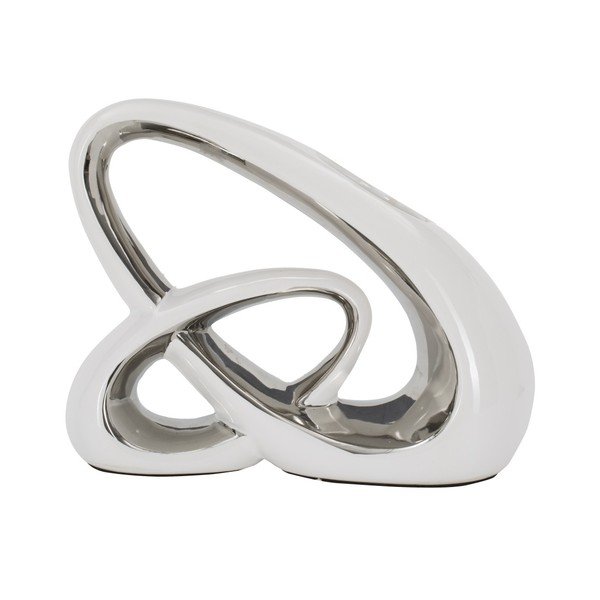 Bela in srebrna keramična vaza Mauro Ferretti Bling-image-4