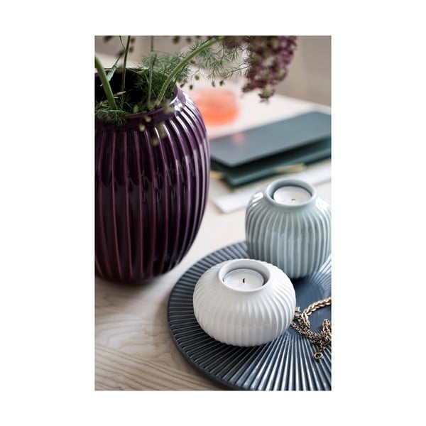 Bel porcelanast svečnik za čajno svečko Kähler Design Hammershoi, ⌀ 10 cm-image-2