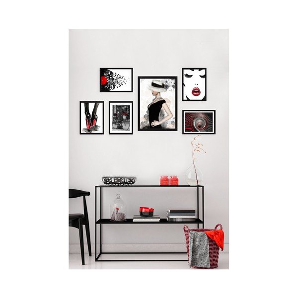 Komplet 6 stenskih slik Tablo Center Falling in Love