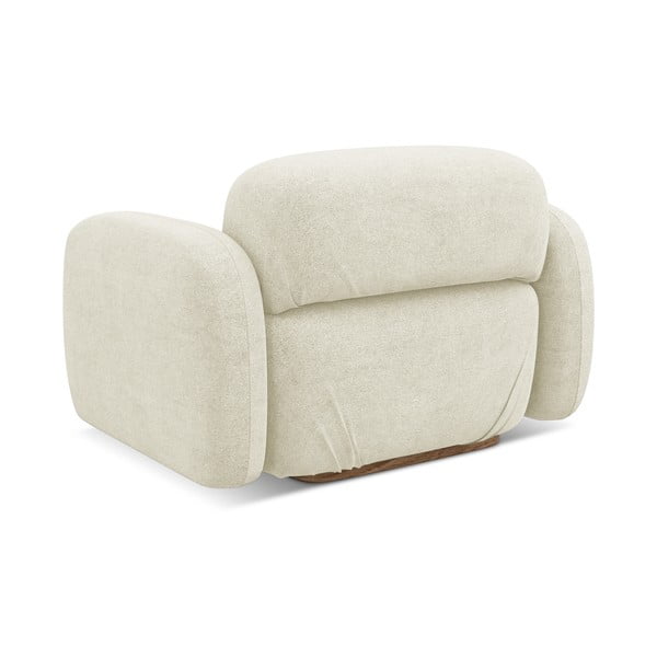 Kremno bel modul za sedežno garnituro iz tkanine bouclé Ailani – Makamii-image-3