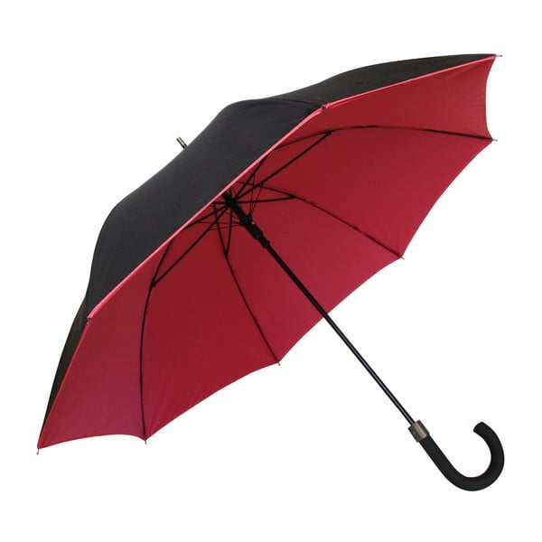 Rdeče-črni vetrovni dežnik Ambiance Susino Noir Rouge, ⌀ 104 cm
