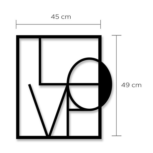 Stenska kovinska dekoracija Love-image-2