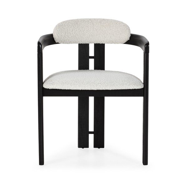 Beli/črni oblazinjeni jedilni stoli v kompletu z nasloni za roke 2 ks Eiden – MOME-image-2