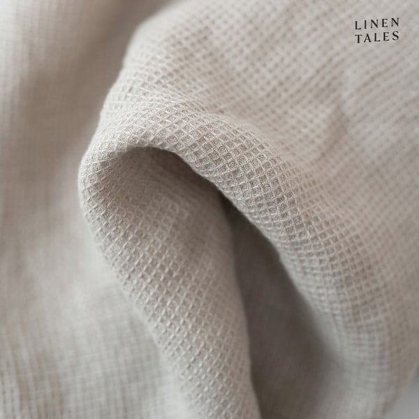 Vafel lanena brisača v naravni barvi 75x125 cm Natural Fine Waffle – Linen Tales-image-2