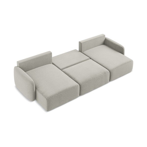 Svetlo siva raztegljiva/s prostorom za shranjevanje kotna sedežna garnitura Kalena – Makamii-image-4