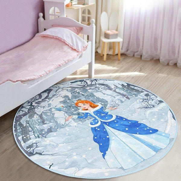 Modra otroška preproga ø 100 cm Comfort – Mila Home-image-1