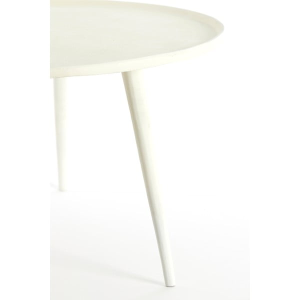 Kremno bela kovinska okrogla mizica ø 67,5 cm Babina – Light & Living-image-2