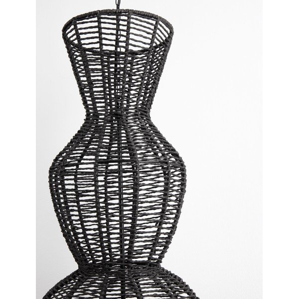 Mat črna viseča svetilka iz vrvi ø 38 cm Breena – Nova Luce-image-4