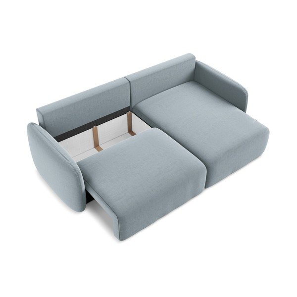 Modra žametna raztegljiva/s prostorom za shranjevanje kotna sedežna garnitura (desni kot/z ležalnikom) Kalena – Makamii-image-4