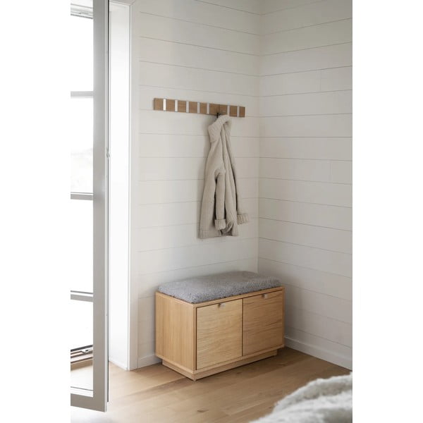 Stenski obešalnik iz masivnega hrasta v naravni barvi Confetti – Rowico-image-1