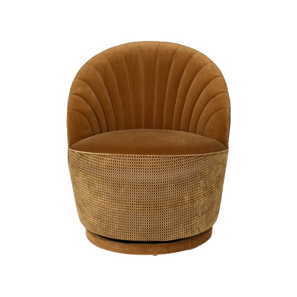 Rjav žametni fotelj Dutchbone Madison-image-4