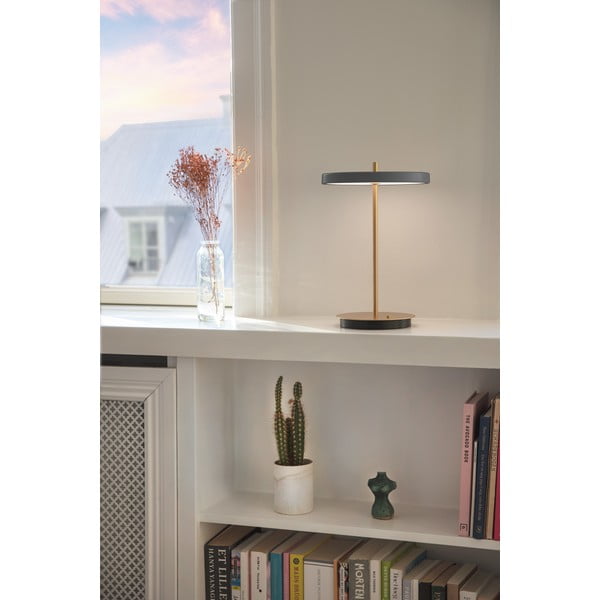 Antracitno siva LED zatemnitvena namizna svetilka s kovinskim senčnikom (višina 31 cm) Asteria Move – UMAGE-image-3