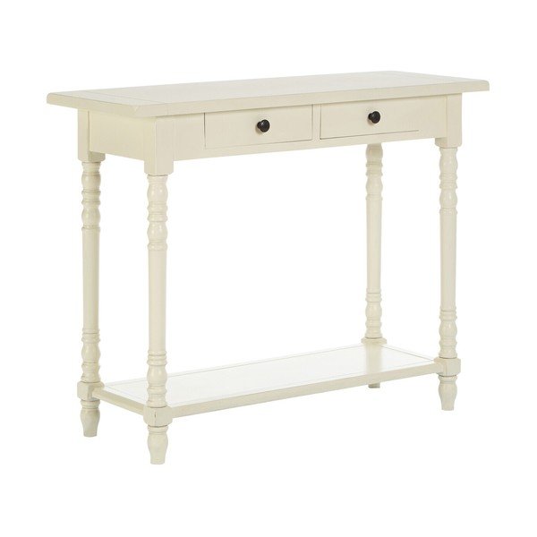 Slonokoščena stranska mizica iz masivnega bora 35x96 cm Heritage – Premier Housewares