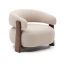 Bež fotelj iz šenilje Granite – Kave Home