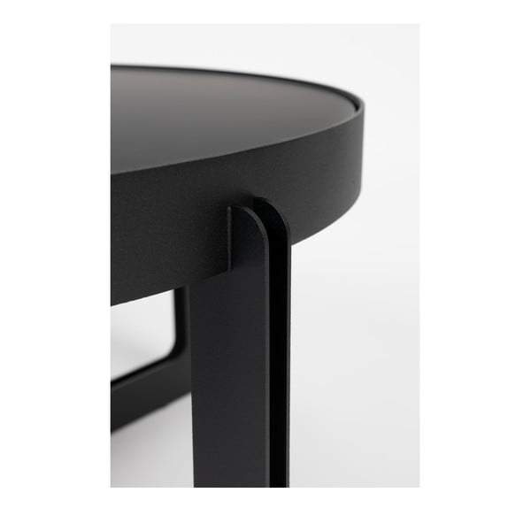 Črna okrogla klubska mizica Centre – Zuiver-image-1