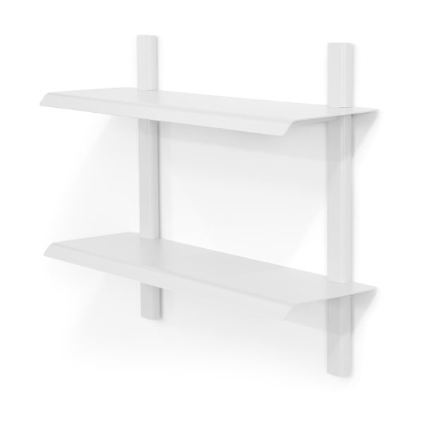 Bela večnivojska kovinska polica 60 cm Hola – Spinder Design-image-2
