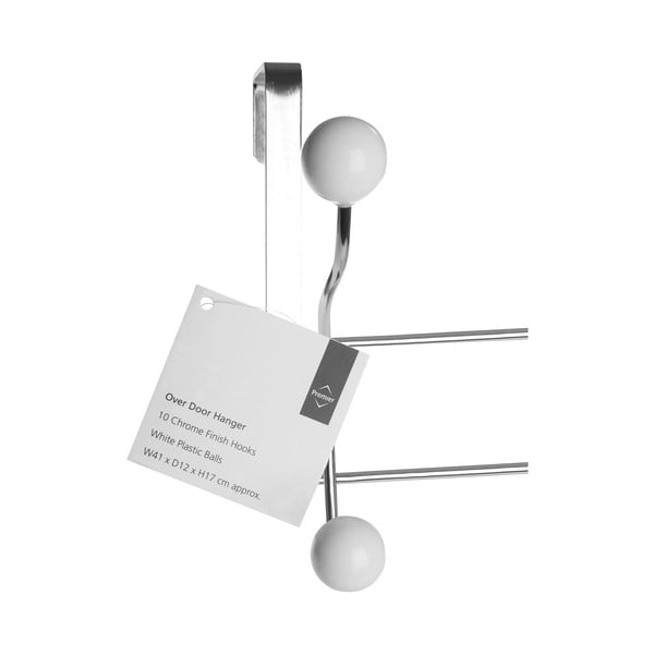 Kovinski obešalnik za vrata v srebrni barvi 40,5 cm Jaxen – Premier Housewares-image-2