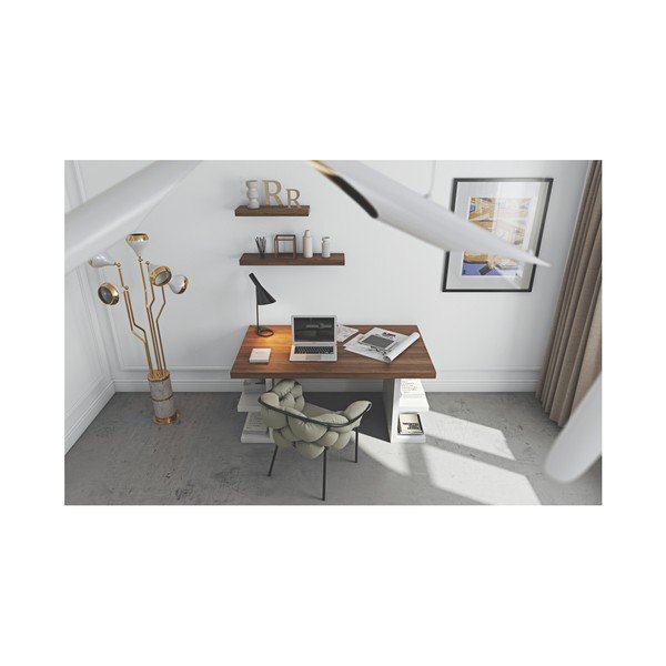 Rjava delovna miza TemaHome Multi, dolžina 160 cm-image-3