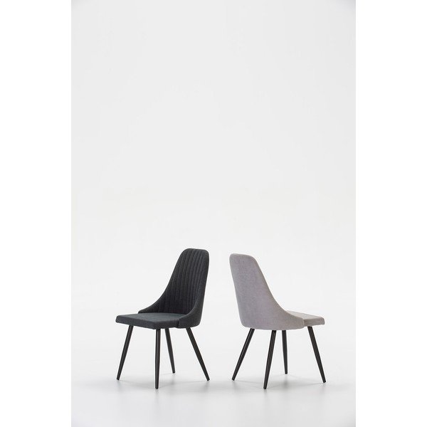 Komplet 2 temno sivih jedilnih stolov Marckeric Mina-image-1