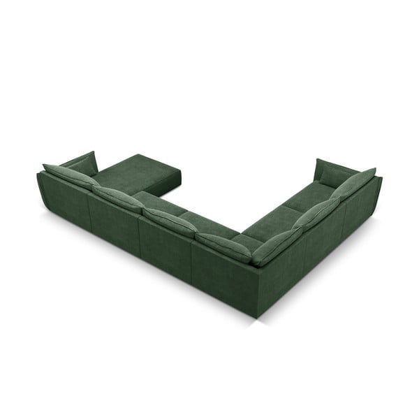 Temno zelen kotni kavč (levi kot) Vanda - Mazzini Sofas-image-3